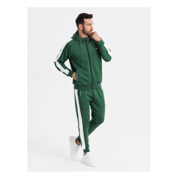Set de trening hanorac si pantaloni de jogging  Z118 - Verde inchis