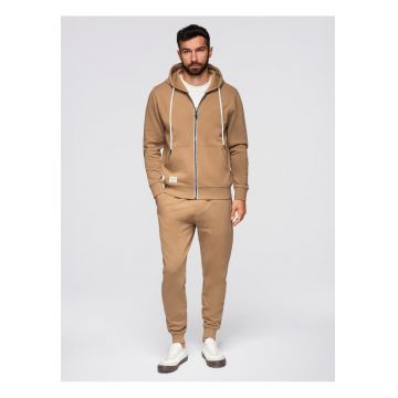 Set de trening hanorac si pantaloni de jogging  Z119 - Maro camel