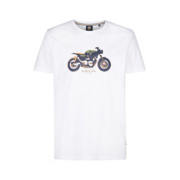 Tricou barbati -  alb - 100% bumbac organic -