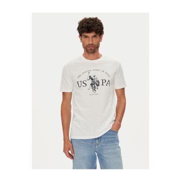 Tricou barbati  alb - din bumbac