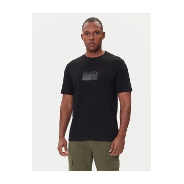 Tricou barbati  negru - bumbac - imprimeu negru