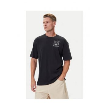 Tricou barbati -  negru - bumbac si poliester