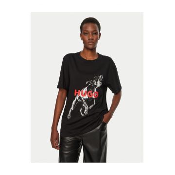 Tricou barbati  negru - bumbac -