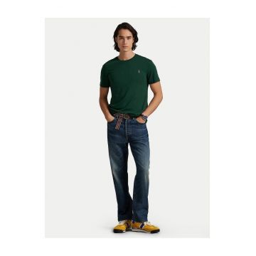 Tricou barbati  verde inchis - bumbac