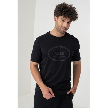 Tricou cu imprimeu logo Heritage - Negru