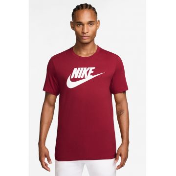 Tricou cu imprimeu logo Icon Futura - Rosu inchis/Alb murdar