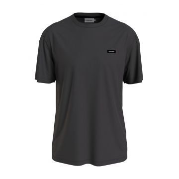 Tricou de bumbac cu decolteu la baza gatului