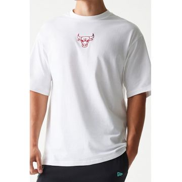 Tricou din bumbac cu detaliu brodat - Alb