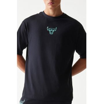 Tricou din bumbac cu detaliu brodat - Negru