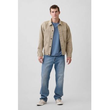 Tricou lejer de bumbac cu logo - Albastru pastel