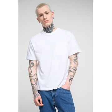 Tricou lejer din bumbac - Alb rece