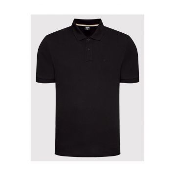 Tricou polo barbati  negru - bumbac