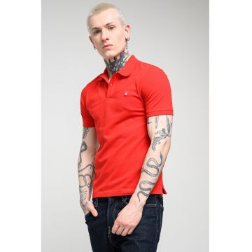 Tricou polo slim fit din amestec de bumbac - Rosu vermillion