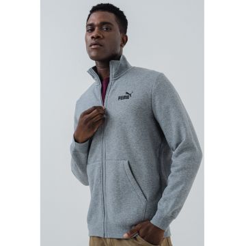 Bluza de trening slim fit cu logo brodat - Gri melange