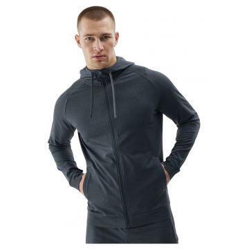 Hanorac barbatesc  M403 - antracit - material elastic - cu gluga - set 2XL -