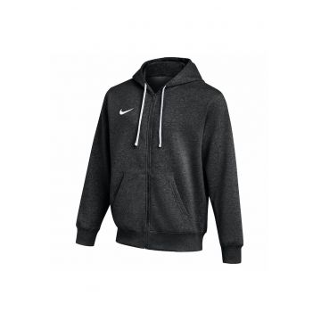 Hanorac din amestec de bumbac cu fermoar si detaliu cu logo discret - Negru