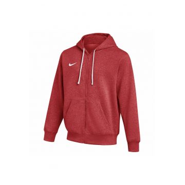 Hanorac din amestec de bumbac cu fermoar si detaliu cu logo discret - Rosu