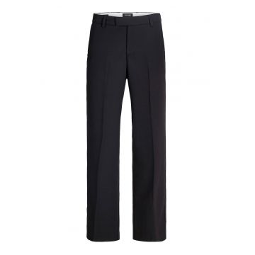Pantaloni barbati -  fermoar - negru - poliester/viscoza