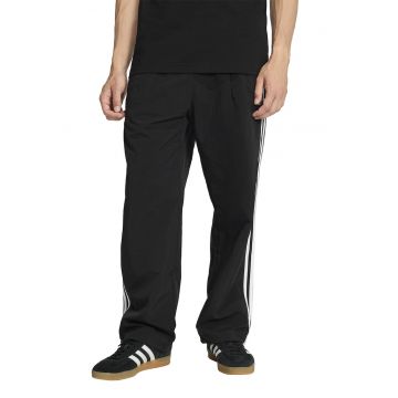 Pantaloni de trening lejeri cu 3 dungi si buzunare laterale - Alb/Negru