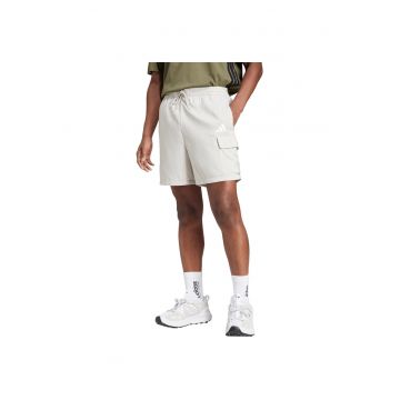 Pantaloni scurti barbati  Essentials JD1828 - albi - material reciclat - croiala standard - buzunare laterale