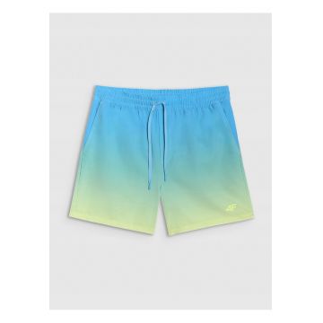 Pantaloni scurti de plaja cu aspect in degrade - Albastru