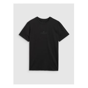 Tricou  Barbati - 100% Bumbac - Negru Intens - Regular Imprimeu Casual - Negru