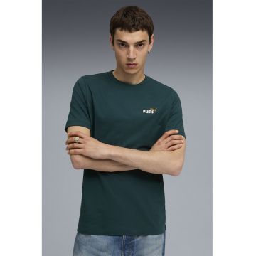 Tricou de bumbac cu decolteu la baza gatului ESS Boxy Tee - Verde englez