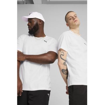 Tricou din bumbac cu broderie logo ESS - Alb