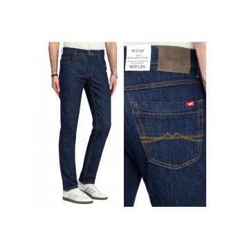 Blugi Barbati -  Washington - Straight Fit - Talie Medie - Lungi - 5 Buzunare - Fermoar - Bumbac - W31-L30 US - Albastru