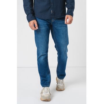 Blugi drepti cu talie medie - Albastru inchis