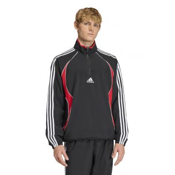 Bluza de trening cu fenta cu fermoar si logo