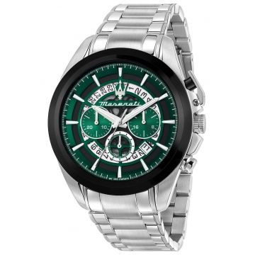 Ceas barbatesc  Inox - Mecanism Quartz - Rezistent la apa - Argintiu/Negru