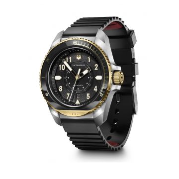 Ceas barbatesc  Journey 1884 - cauciuc/inox - mecanism quartz Ronda 715 - data - 20 ATM - argintiu-negru