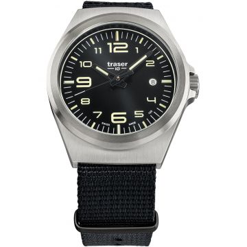 Ceas barbatesc  P59 Essential M - mecanism quartz ETA 805.112 - rezistent la apa - 10 ATM - curea textila - negru