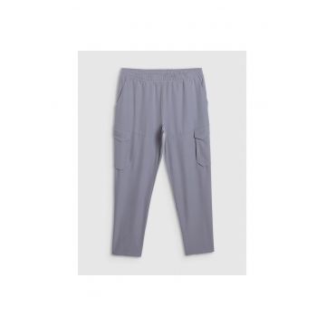 Pantaloni Antrenament Barbati -  Uscare Rapida - Buzunare Cargo - 379451 - Albastru