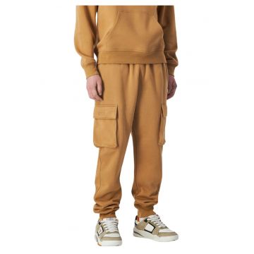 Pantaloni cargo  mustar - bumbac/poliester - talie elastica - buzunare laterale