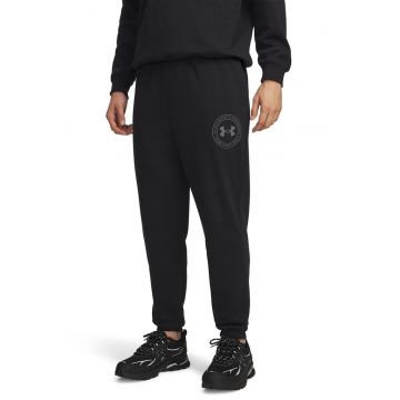 Pantaloni de trening din amestec de bumbac cu croiala conica Rival - Negru