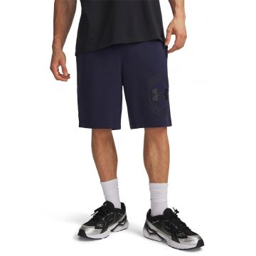 Pantaloni scurti din amestec de bumbac cu croiala lejera si imprimeu logo Rival - Negru stins