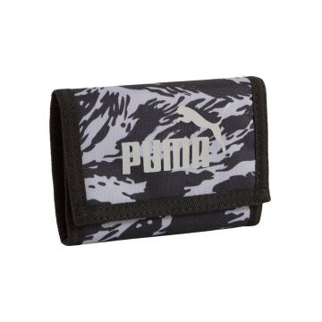 Portofel barbati  negru - 13x9cm - din poliester - cu compartimente pentru carduri si monede