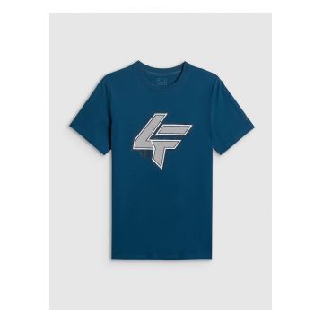 Tricou barbat  bumbac - turcoaz regular - material respirabil - croiala confortabila