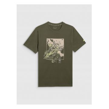 Tricou barbati -  khaki - bumbac - regular - confortabil
