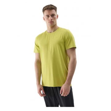 Tricou barbati  maneca scurta - galben - poliester reciclat