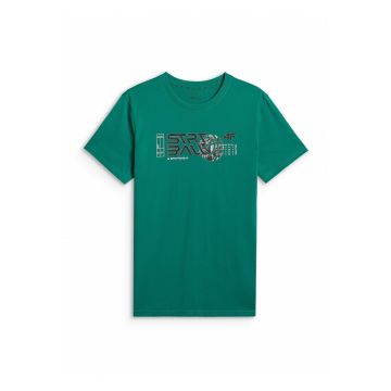 Tricou barbati -  verde - regular - cu imprimeu