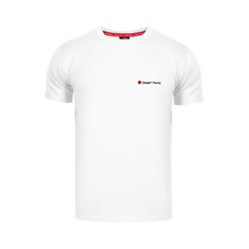 Tricou  bumbac - alb - lungime maneca scurta