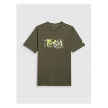 Tricou bumbac regular  gri - Kaki