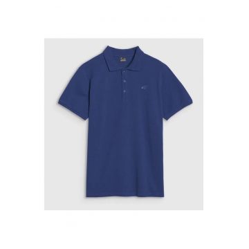 Tricou polo pentru barbati  4FWMM00TPTSM366-031S - bumbac - bleumarin -