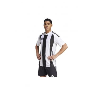 Tricou sport barbati  Striped 24 - poliester - alb/negru - Alb/Negru