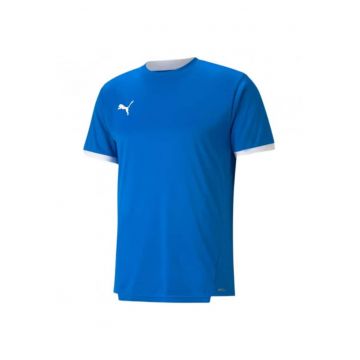 Tricou sportiv barbati -  teamLIGA - albastru - material respirabil - 100% poliester reciclat