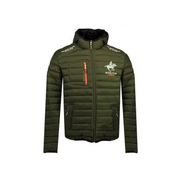 Geaca cu vatelina si gluga Brick - Verde padure