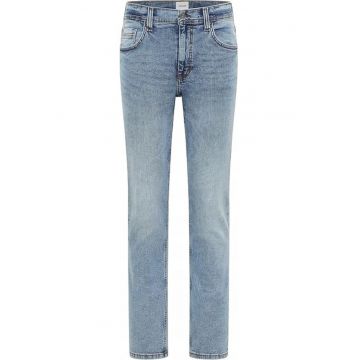 Blugi Barbati -  Washington - Straight Fit - Talie Medie - Fermoar - Lungi - 5 Buzunare - Bumbac - Albastru